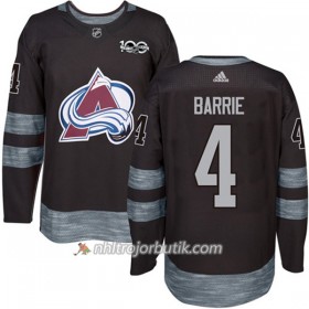 Män Ishockey Colorado Avalanche Tröja Tyson Barrie 4 1917-2017 100th Anniversary Adidas Svart Authentic